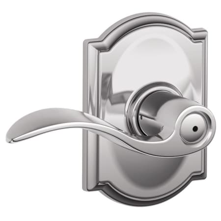 A large image of the Schlage F40-ACC-CAM Polished Chrome