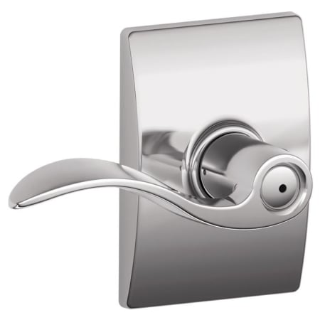 A large image of the Schlage F40-ACC-CEN Polished Chrome