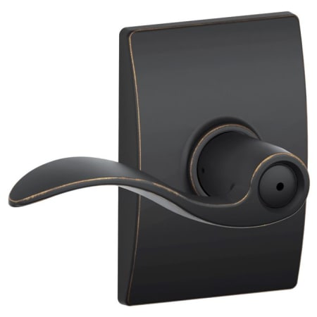 A large image of the Schlage F40-ACC-CEN Aged Bronze