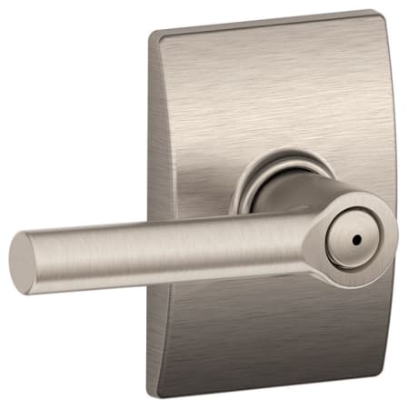 A large image of the Schlage F40-BRW-CEN Satin Nickel