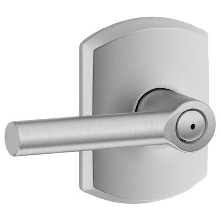 A large image of the Schlage F40-BRW-GRW Satin Chrome