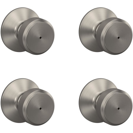 A large image of the Schlage F40-BWE-4PACK Satin Nickel