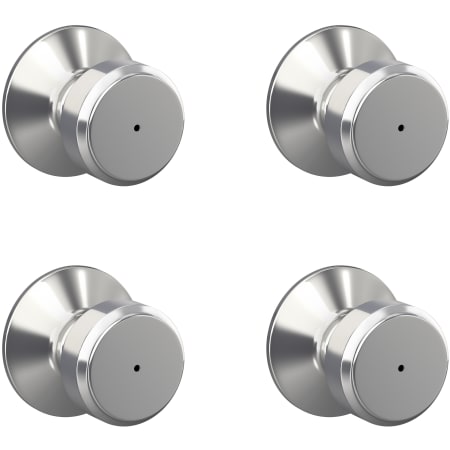 A large image of the Schlage F40-BWE-4PACK Bright Chrome