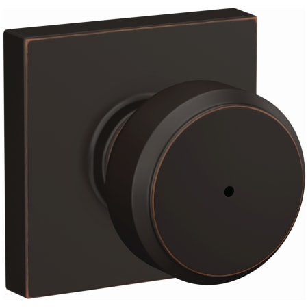 A large image of the Schlage F40-BWE-COL Aged Bronze