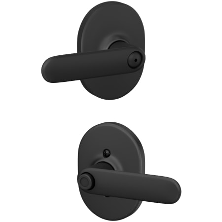 A large image of the Schlage F40-DAV-RMN Matte Black