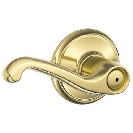 A large image of the Schlage F40-FLA Polished Brass