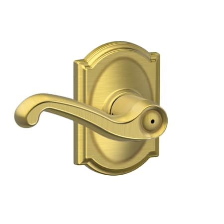 A large image of the Schlage F40-FLA-CAM Satin Brass