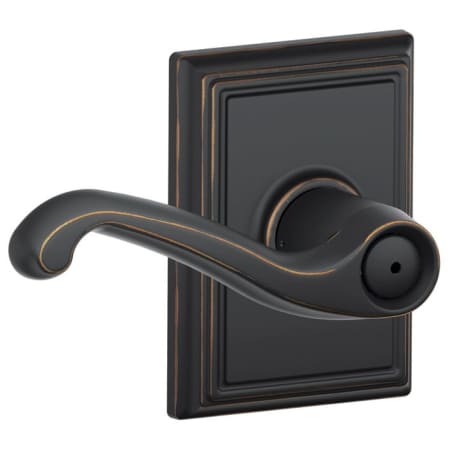 A large image of the Schlage F40-FLA-ADD Aged Bronze