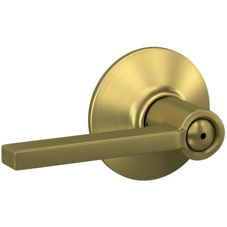 A large image of the Schlage F40-LAT Satin Brass
