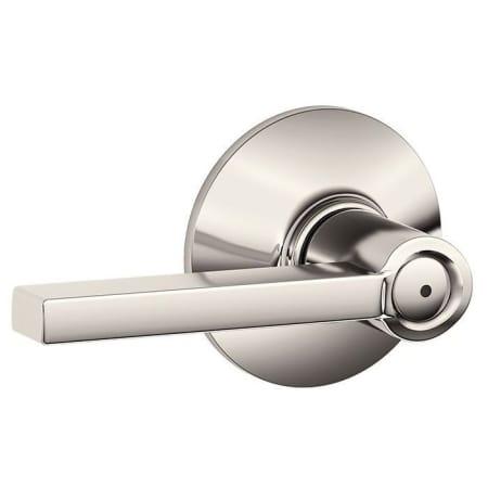A large image of the Schlage F40-LAT Polished Nickel