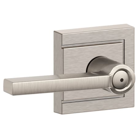 A large image of the Schlage F40-LAT-ULD Satin Nickel