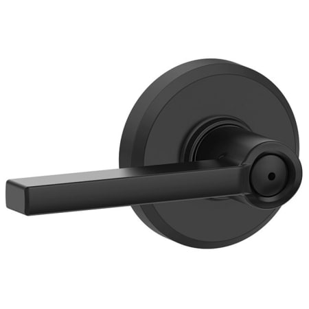 A large image of the Schlage F40-LAT-GSN Matte Black