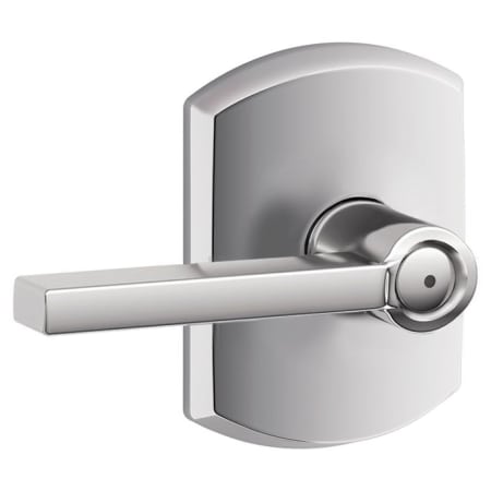 A large image of the Schlage F40-LAT-GRW Bright Chrome