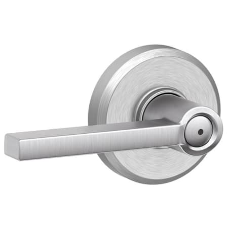 A large image of the Schlage F40-LAT-GSN Satin Chrome