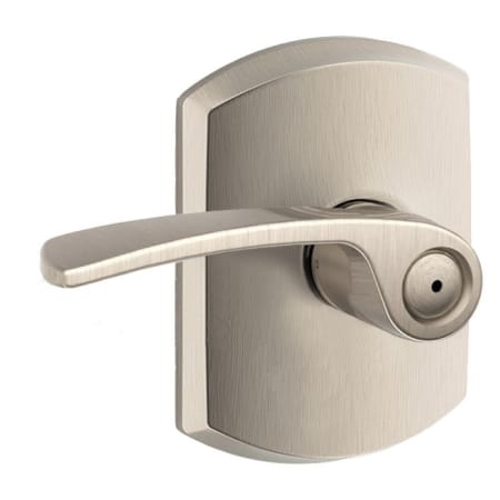 A large image of the Schlage F40-MER-GRW Satin Nickel