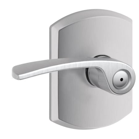 A large image of the Schlage F40-MER-GRW Satin Chrome