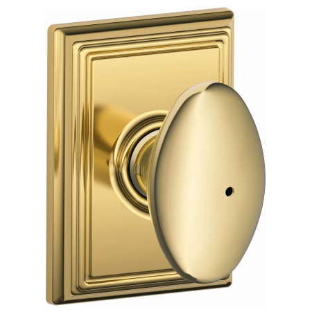 A large image of the Schlage F40-SIE-ADD Polished Brass
