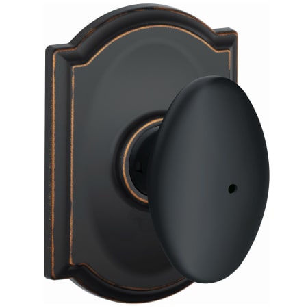 A large image of the Schlage F40-SIE-CAM Aged Bronze