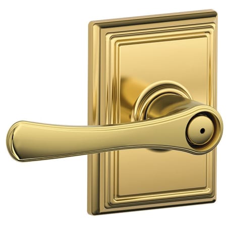 A large image of the Schlage F40-VLA-ADD Polished Brass