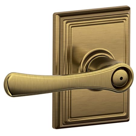 A large image of the Schlage F40-VLA-ADD Antique Brass