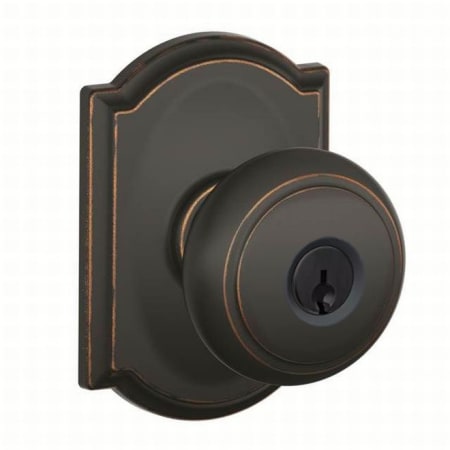 A large image of the Schlage F51-AND-CAM Aged Bronze