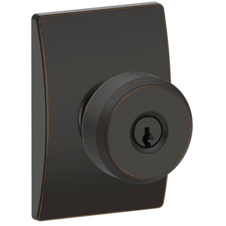 A large image of the Schlage F51A-BWE-CEN Aged Bronze