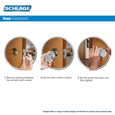 A large image of the Schlage F51A-BWE-ULD Schlage F51A-BWE-ULD
