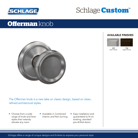 A large image of the Schlage F51A-OFM-GEO Alternate View