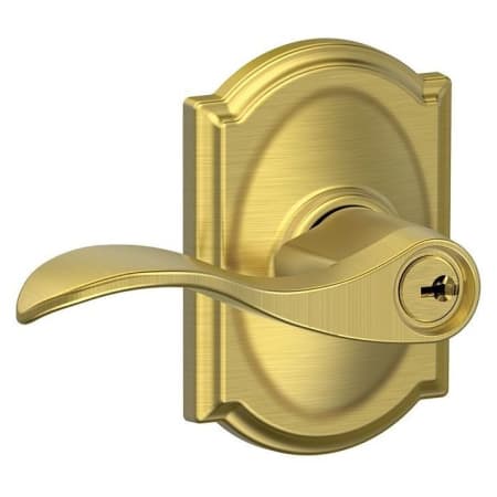A large image of the Schlage F51-ACC-CAM Satin Brass