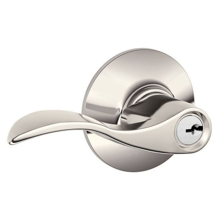 A large image of the Schlage F51-ACC Polished Nickel