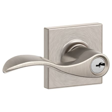 A large image of the Schlage F51A-ACC-COL Satin Nickel