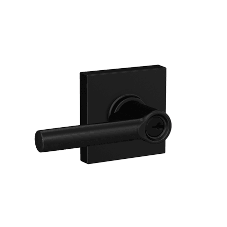 A large image of the Schlage F51A-BRW-COL Matte Black