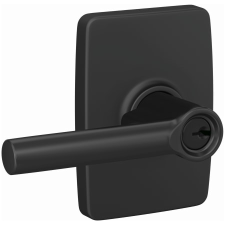 A large image of the Schlage F51A-BRW-GEE Matte Black
