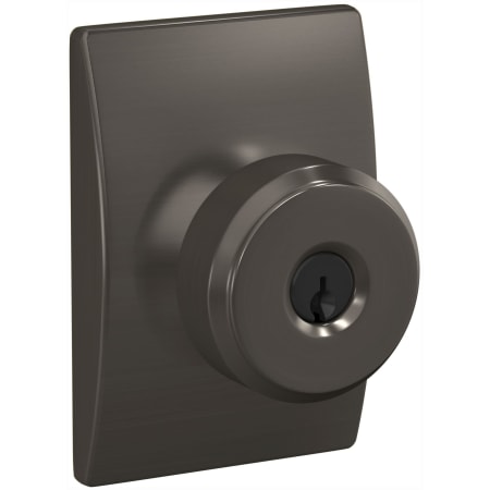A large image of the Schlage F51A-BWE-CEN Black Stainless