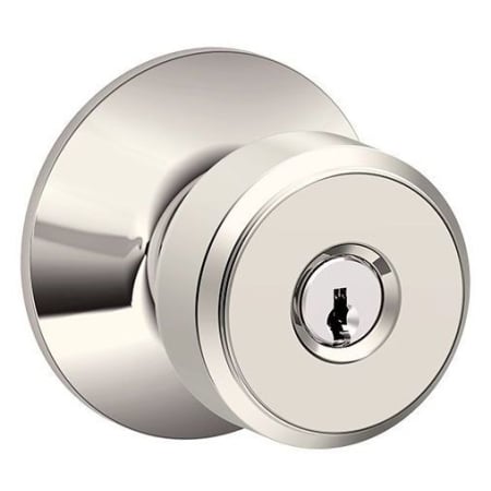 A large image of the Schlage F51A-BWE Polished Nickel