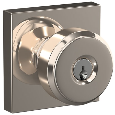 A large image of the Schlage F51A-BWE-COL Polished Nickel