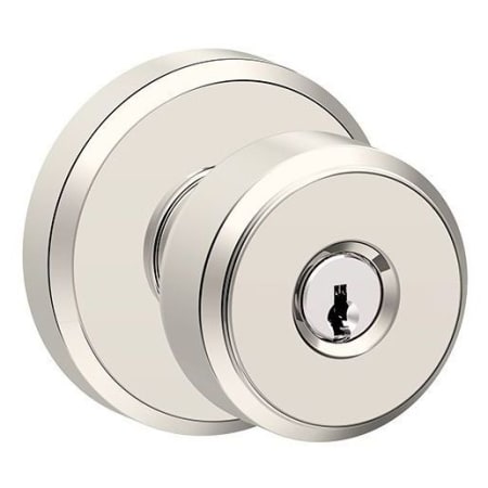 A large image of the Schlage F51A-BWE-GSN Polished Nickel