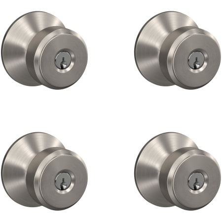 A large image of the Schlage F51A-BWE-4PACK Satin Nickel