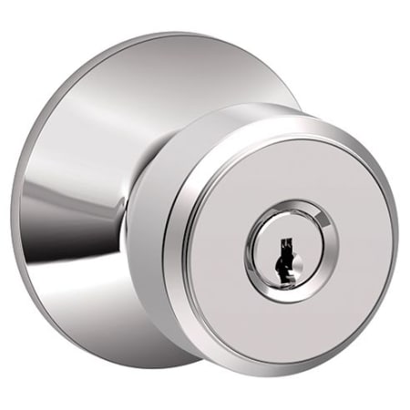 A large image of the Schlage F51A-BWE Bright Chrome