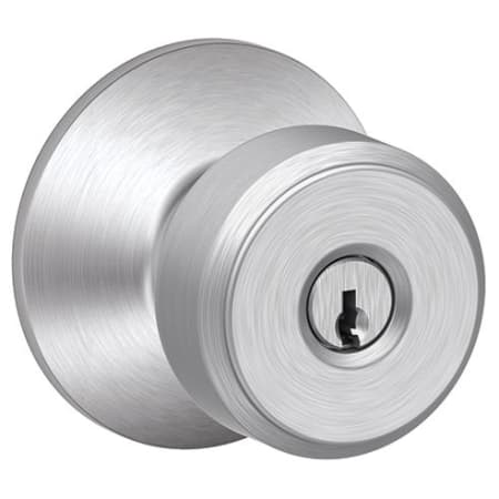 A large image of the Schlage F51A-BWE Satin Chrome