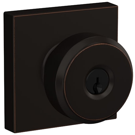 A large image of the Schlage F51A-BWE-COL Aged Bronze