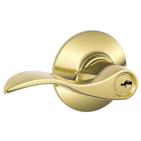 A large image of the Schlage F51-ACC Lifetime Polished Brass