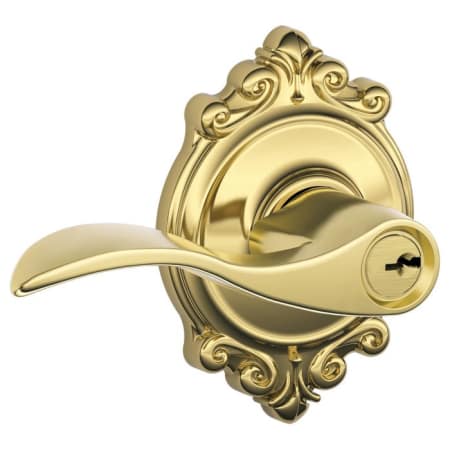 A large image of the Schlage F51-ACC-BRK Lifetime Polished Brass