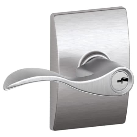 A large image of the Schlage F51-ACC-CEN Satin Chrome