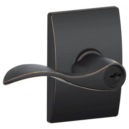 A large image of the Schlage F51-ACC-CEN Aged Bronze