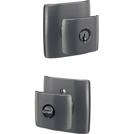 A large image of the Schlage F51A-GAN-DLT Satin Nickel