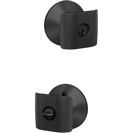 A large image of the Schlage F51A-GAN-PLY Matte Black
