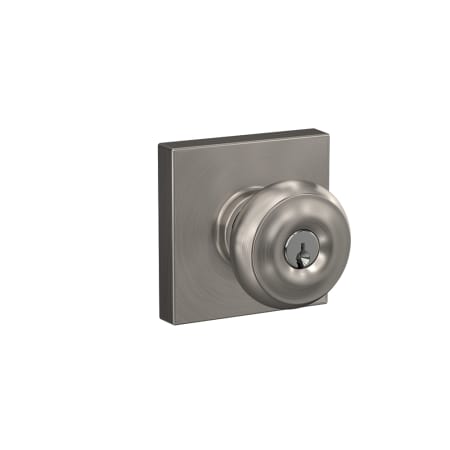 A large image of the Schlage F51A-GEO-COL Satin Nickel