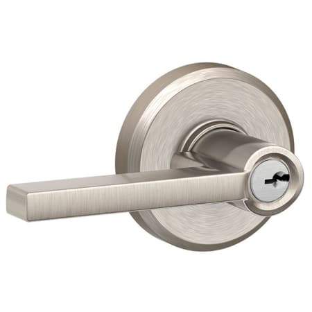 A large image of the Schlage F51A-LAT-GSN Satin Nickel