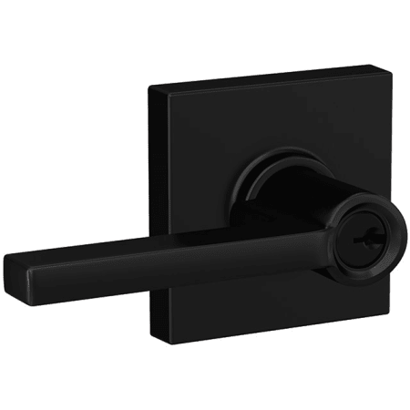 A large image of the Schlage F51A-LAT-COL Matte Black